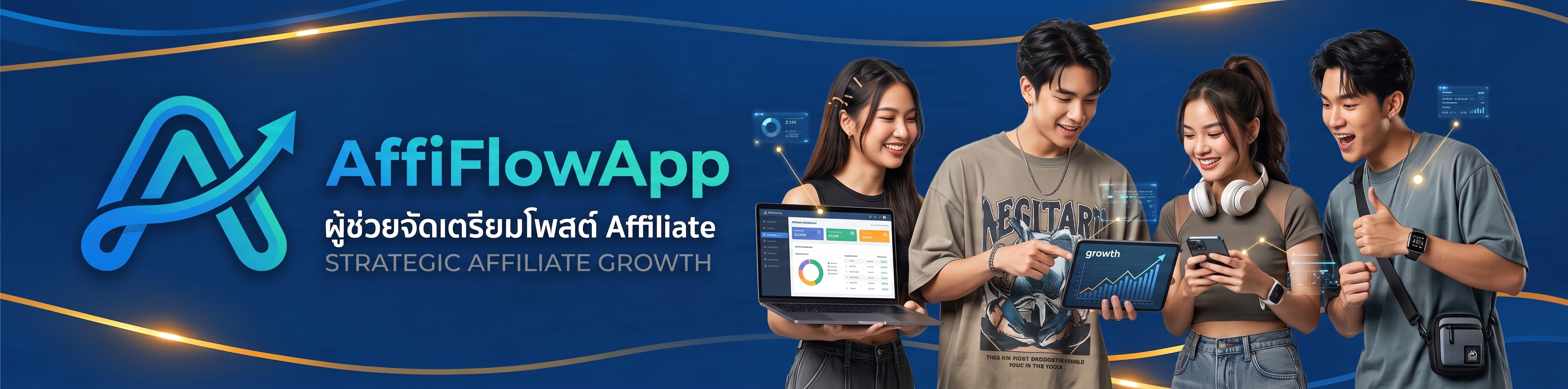 AffiFlowApp ผู้ช่วยจัดเตรียมโพสต์ Affiliate